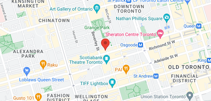map of 252 QUEEN ST W